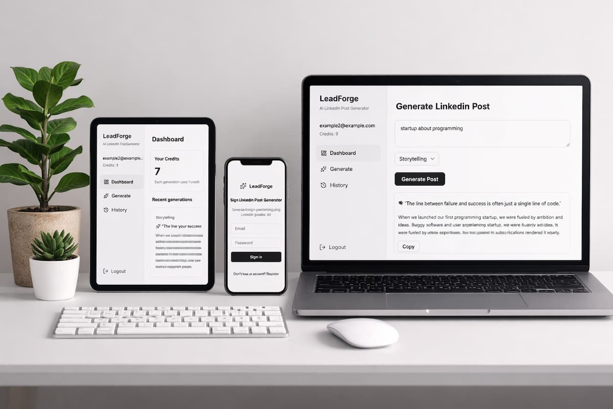 Project LeadForge showed on real device.